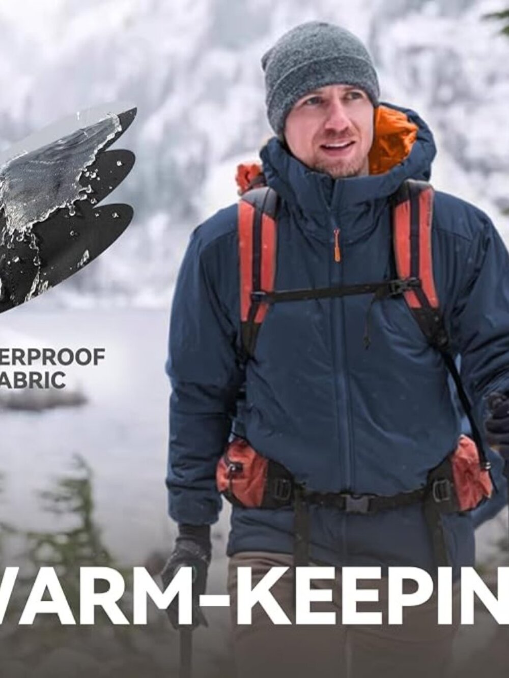 Men's Blue Lightweight Puffer Jacket
